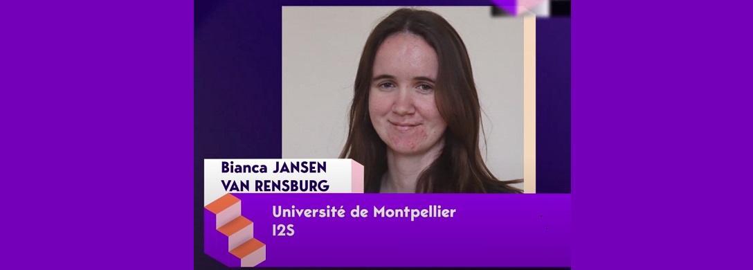 Bianca Jansen van Rensburg presented her work to the Occitanie-Est final of Ma Thèse en 180 secondes competition.