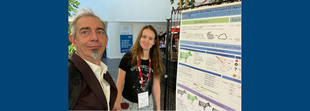 Bianca Jansen van Rensburg and William Puech presented their research at the IEEE MMSP workshop in Poitiers (France).