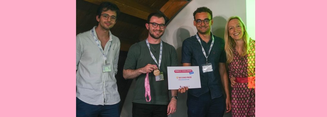 June 2025: the ICAR Ph.D. team (left to right, G. Picaud, G. Fourret, E. Dias; K. Planolles is not on the image) won the 2nd place to the PinkCC Challenge about tumor segmentation.