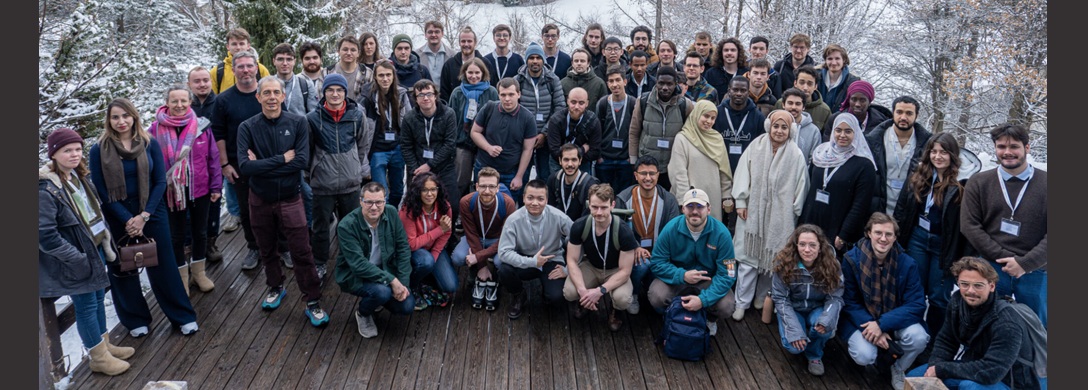 William Puech (left side) gave lessons to the Winter School of the PEPR Cybersecurity in Aussois (France).