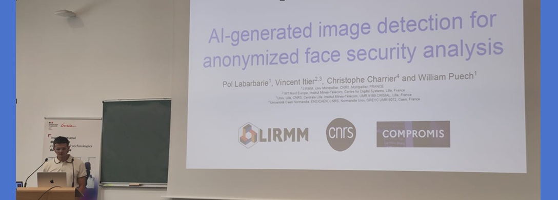 Pol Labarbarie presented his research during a joint event on generated content detection (GDR IASIS, GDR Sécurité Informatique, PEPR Cybersécurité/COMPROMIS project) in Paris (France).
