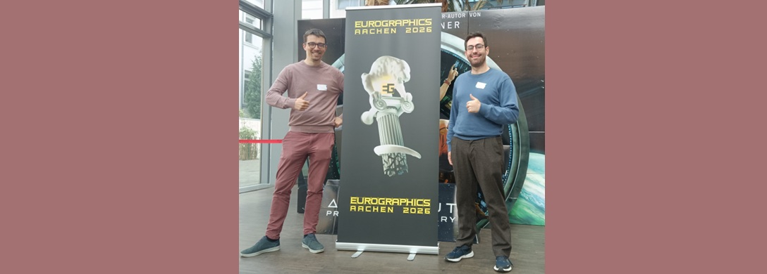 May 2026: Nicolas Lutz and Mathieu Ladeuil presented their research at Eurographics in Aachen (Germany).