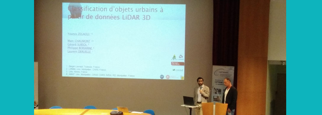 ICAR team members : Younès Zegaoui presents his Ph.D. work about Deep Learning and 3D point cloud at the « Big Data » workshop organized at LIRMM.