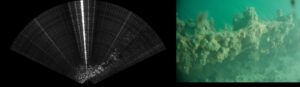 concatenation of acoustic and video images of a shipwreck
