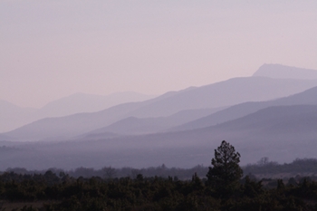 Mountains north of Montpellier