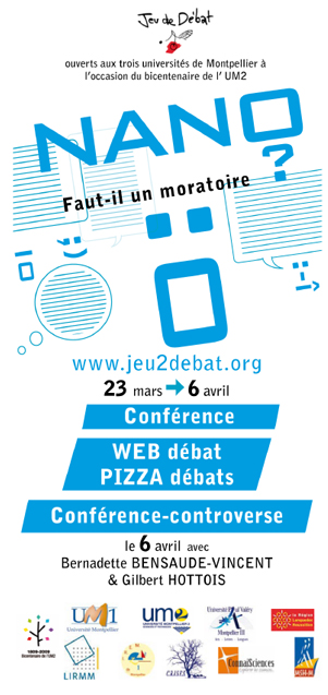 Débat sur les Nanosciences, à Montpellier, dans le cadre du bi-centenaire de l'Université des Sciences et Technologies UM2