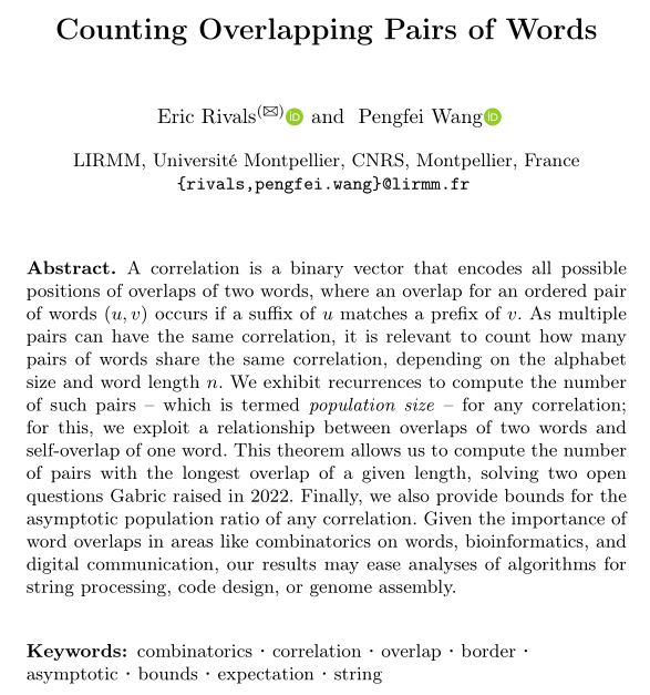 Article abstract on first page