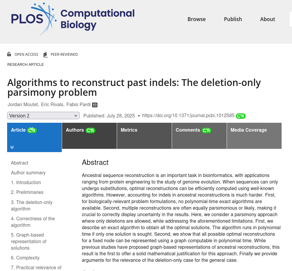 Article abstract on first page